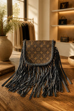 Load image into Gallery viewer, Black Barbie &amp; Repurposed LV Canvas
