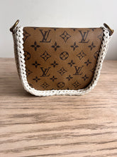 Load image into Gallery viewer, White Snake Embossed Barbie &amp; Repurposed Tan LV Canvas
