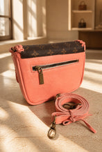 Load image into Gallery viewer, Coral Barbie &amp; Repurposed LV Canvas
