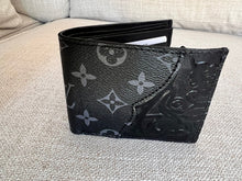 Load image into Gallery viewer, Men’s Wallet With repurposed LV
