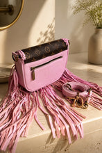 Load image into Gallery viewer, Light Pink Barbie &amp; Repurposed LV Canvas
