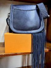 Load image into Gallery viewer, Saint Cloud GM Epi Leather Black with Tibetan Silver &amp; Turquoise Medallion
