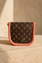 Load image into Gallery viewer, Coral Barbie &amp; Repurposed LV Canvas
