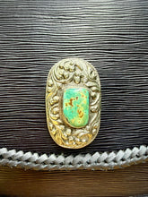 Load image into Gallery viewer, Saint Cloud GM Epi Leather Black with Tibetan Silver &amp; Turquoise Medallion
