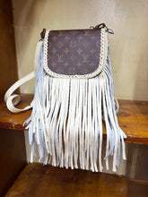Load image into Gallery viewer, Beige Barbie with Repurposed LV Canvas

