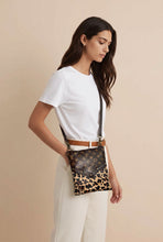 Load image into Gallery viewer, Cristina Crossbody with Leopard cowhide &amp; Repurposed LV
