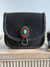 Load image into Gallery viewer, Saint Cloud GM Epi Leather Black with leather/turquoise concho
