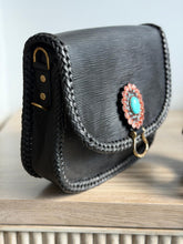 Load image into Gallery viewer, Saint Cloud GM Epi Leather Black with leather/turquoise concho
