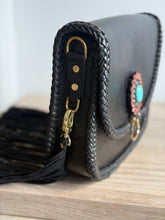 Load image into Gallery viewer, Saint Cloud GM Epi Leather Black with leather/turquoise concho

