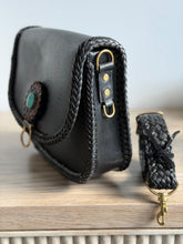Load image into Gallery viewer, Saint Cloud GM Epi Leather Black with leather/turquoise concho
