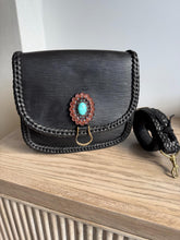 Load image into Gallery viewer, Saint Cloud GM Epi Leather Black with leather/turquoise concho
