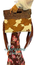 Load image into Gallery viewer, Cowhide Crossbody Cowgirl Tote
