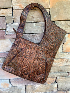Tiffany Shoulder bag in Embossed Leather