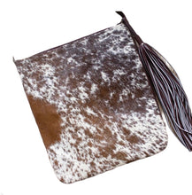Load image into Gallery viewer, Cowhide Crossbody and large tassel iPad/Notebook carry
