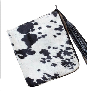 Cowhide Crossbody and large tassel iPad/Notebook carry