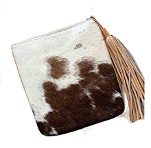Load image into Gallery viewer, Cowhide Crossbody and large tassel iPad/Notebook carry
