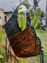 Load image into Gallery viewer, Tiffany black on brindle shoulder bag
