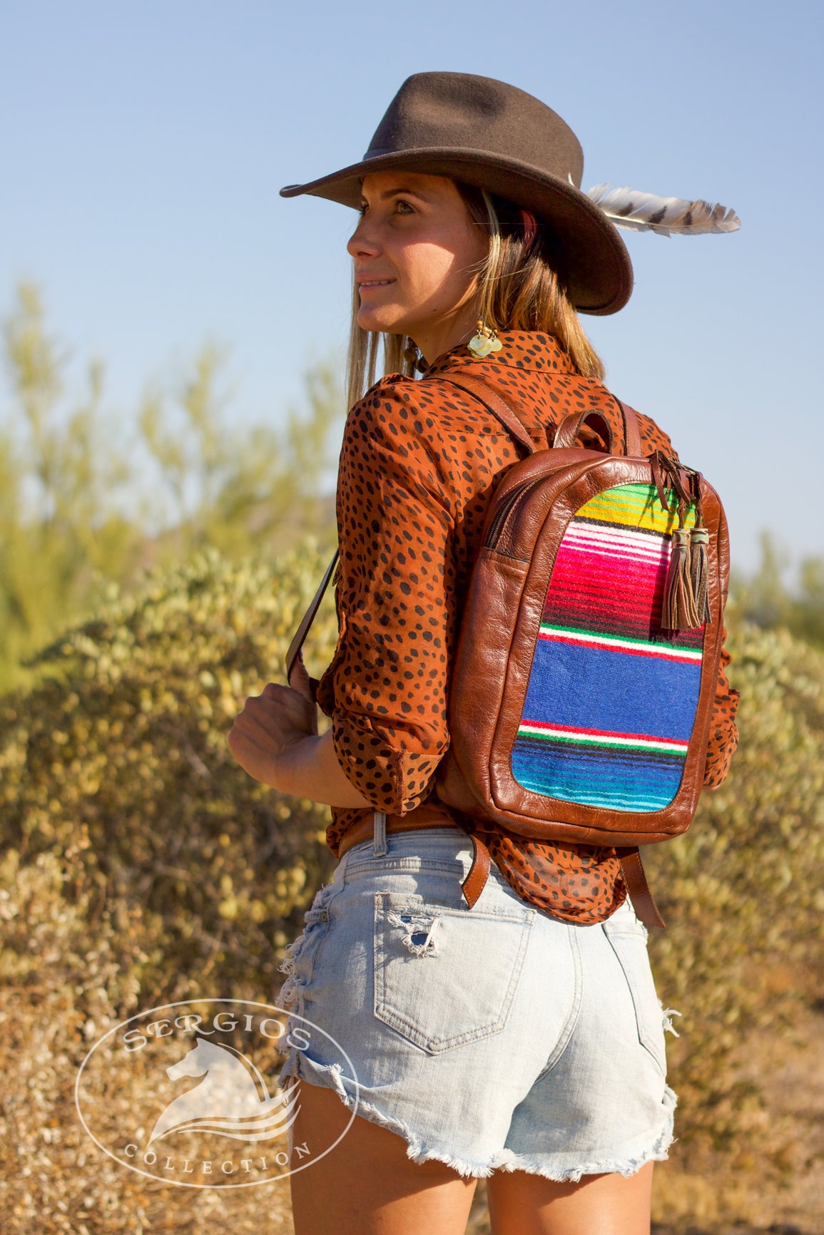 custom leather backpack new mexico New Mexico Leather Backpack
