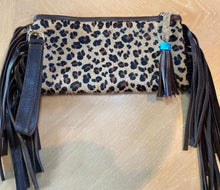 Load image into Gallery viewer, Sergios Wristlet made with cheetah cowhide hair on

