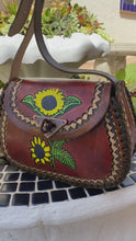 Load and play video in Gallery viewer, Crossbody handmade ,hand tooled and hand painted
