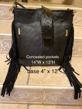 Load image into Gallery viewer, Black-Beauty Shoulder Bag /Cross-body Tote
