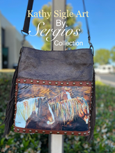 Load image into Gallery viewer, Artist Kathy Sigle for Sergios Collection: Bucket Style Tote
