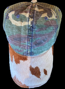 Camouflage With Cowhide Cap