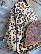 Load image into Gallery viewer, Beautiful Backpack in Cowhide Cheetah Print by Sergios Collection
