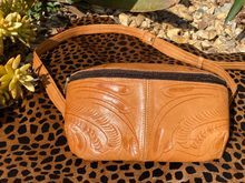 Load image into Gallery viewer, Tooled Natural Leather Fanny Pack Belt
