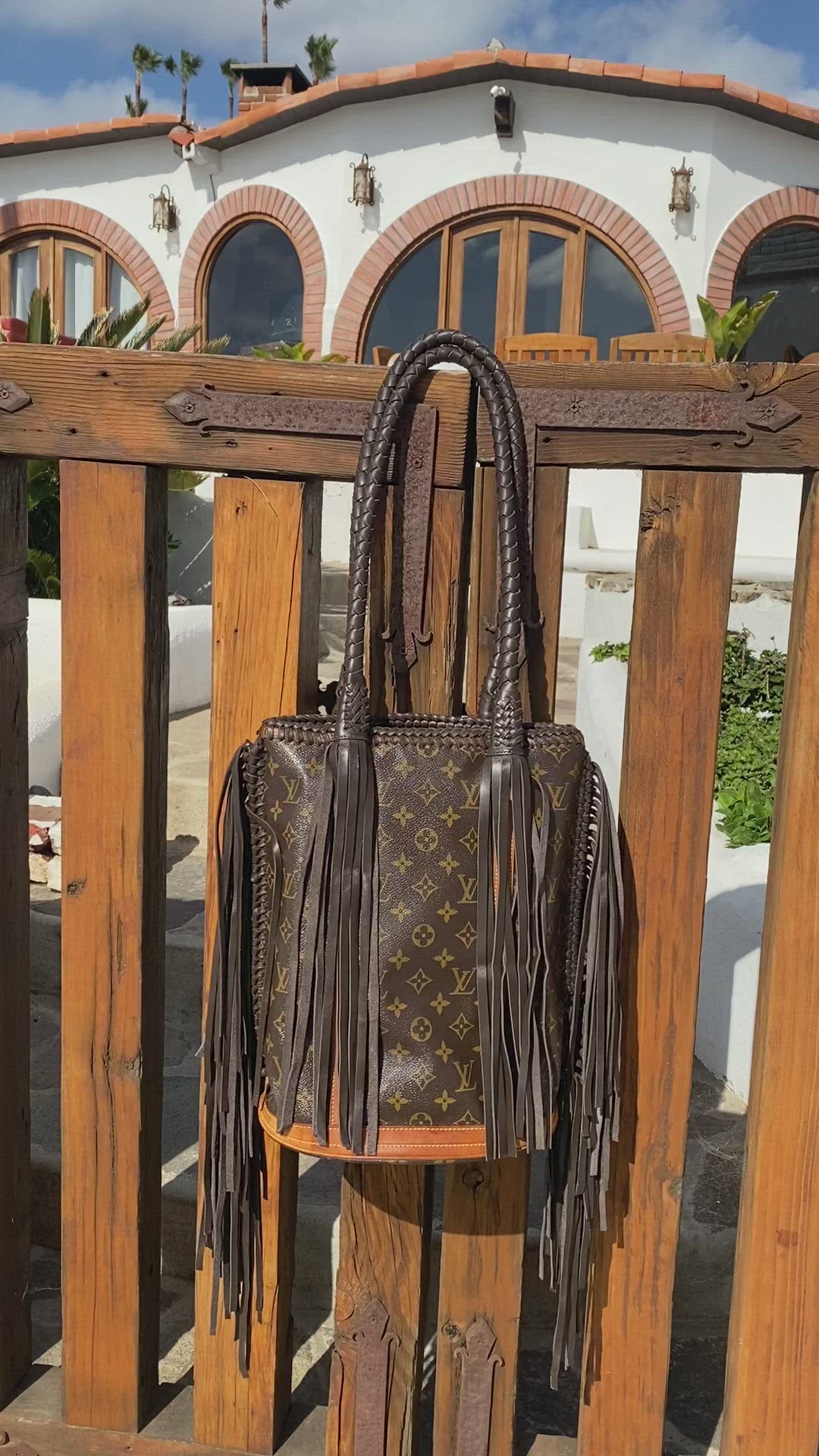 Authentic Louis Vuitton completely relined GM bucket with Cheetah