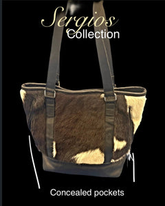 Dallas Cowhide Tote With Concealed Pockets