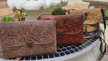 Load and play video in Gallery viewer, Handmade &amp; Hand tooled crossbody limited edition
