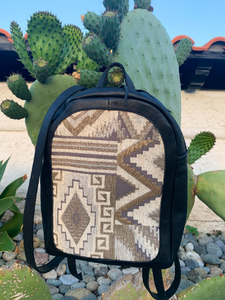 Navajo Blanket Leather Backpack