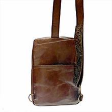 Load image into Gallery viewer, Backpack /Slim-Bag/ Messenger Bag Embossed Copper brown Teal Leather
