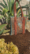 Load and play video in Gallery viewer, Sergios shoulder bag with cheetah Hyde with Fringes
