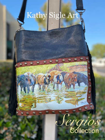Kathy Sigle Art on a Sergios Collection Large Tote Bucket.