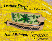 Load image into Gallery viewer, Hand-Painted Leather Straps for Purses, Guitars &amp; more!
