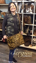 Load image into Gallery viewer, Cowhide Cheetah print Crossbody bag
