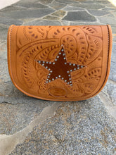 Load image into Gallery viewer, Sergios Vintage Saddle bag crossbody, HandTooled
