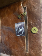 Load image into Gallery viewer, The perfect Rodeo Western tote bag in brindle cowhide
