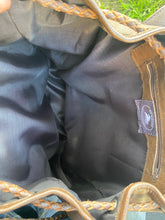 Load image into Gallery viewer, Tote made with genuine leather and cowhide hair on .
