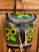 Load image into Gallery viewer, Frida Kalho collection backpack, Handmade, Hand tooled, Hand painted
