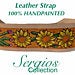 Sergios Hand-painted, Handmade, Leather straps for purses, guitars, Cameras etc