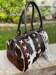 Sergios Cowhide Speedy style handbag