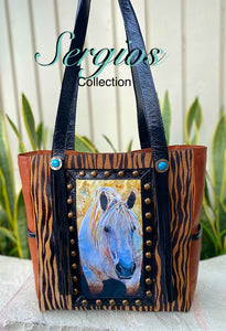 Sergios Collection design featuring Kathy Sigle art in this one of a kind limited edition tote