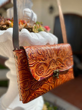 Load image into Gallery viewer, Handmade &amp; Hand tooled crossbody limited edition
