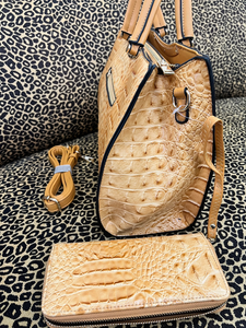 Luxury top handle crocs handbag