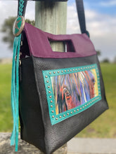 Load image into Gallery viewer, Sergios Collection featuring Kathy Sigle artist top handle and crossbody limited edition tote

