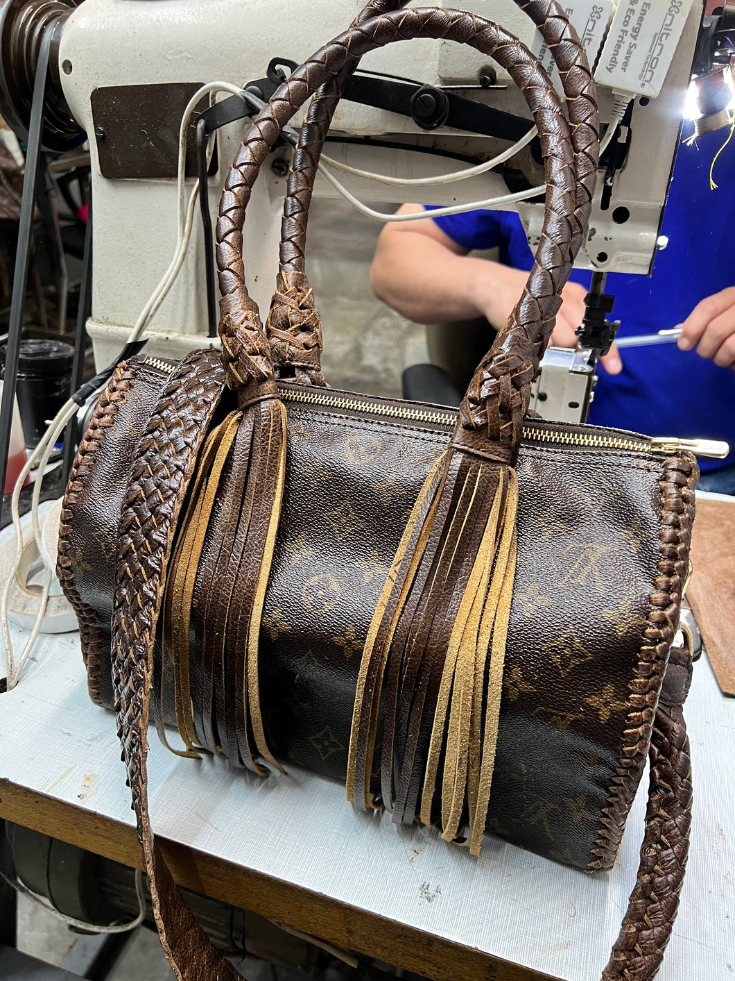 Louis Vuitton Speedy 30 Revamped in two tone leather