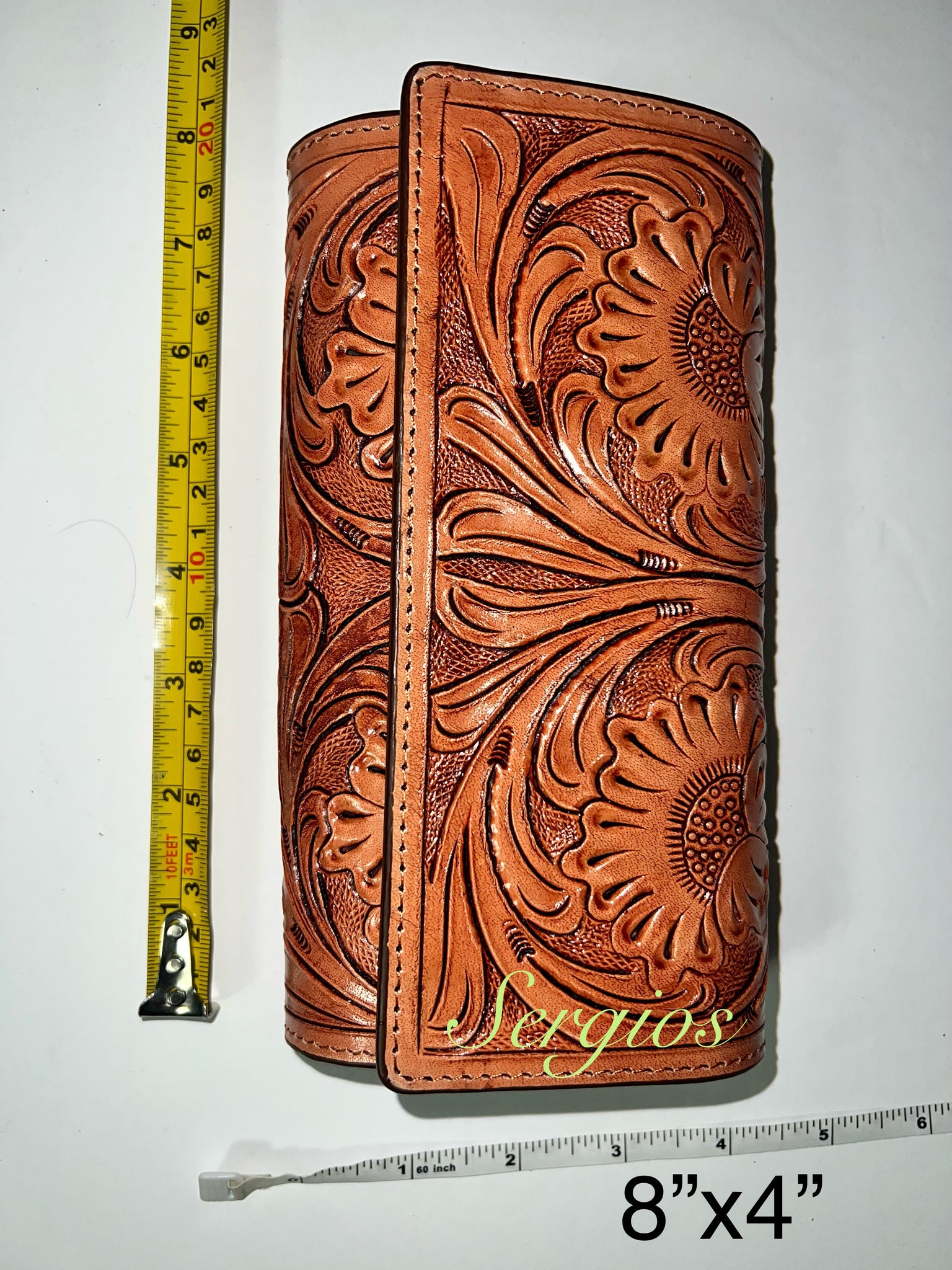 Beautiful hand tooled and paint wallet . – SergiosCollection